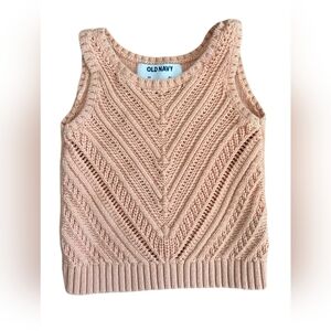 Old Navy Orange Chevron Knit Vest